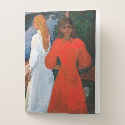 Edvard Munch _ Red and White Pocket Folder