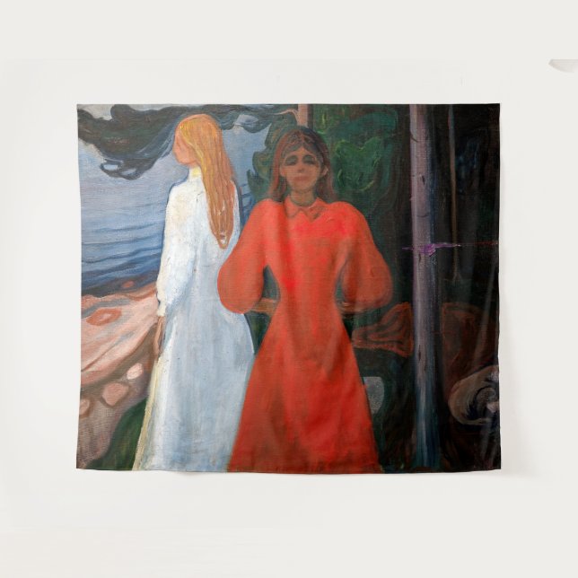 Edvard Munch - Red and White Tapestry (Front (Horizontal))