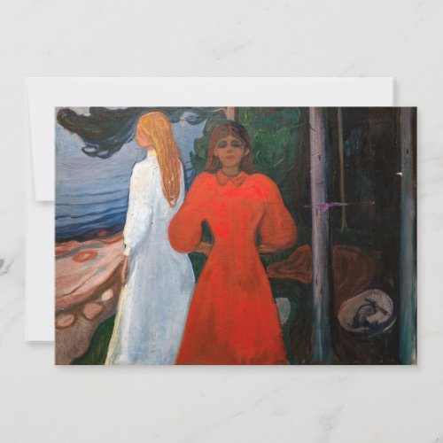 Edvard Munch _ Red and White Thank You Card