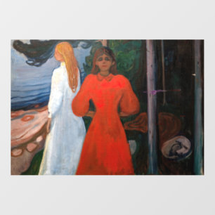 Edvard Munch - Red and White Wall Decal
