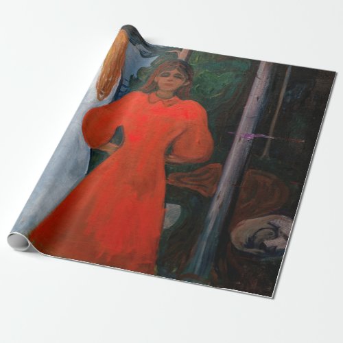 Edvard Munch _ Red and White Wrapping Paper
