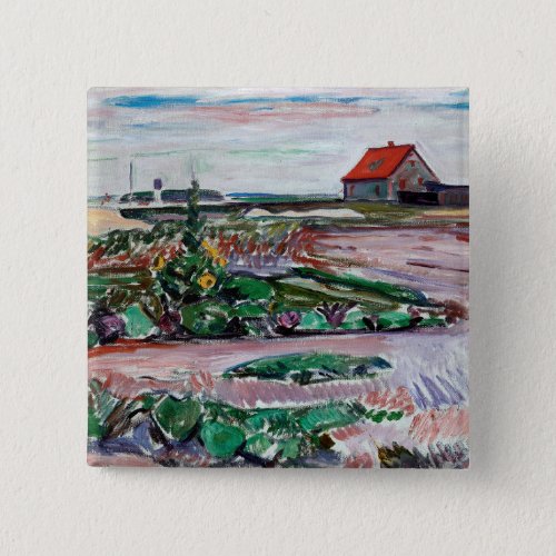 Edvard Munch _ Seashore Landscape near Lubeck Button