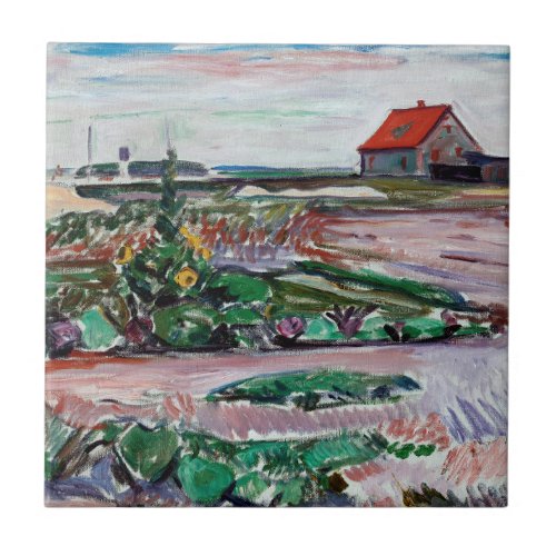 Edvard Munch _ Seashore Landscape near Lubeck Ceramic Tile