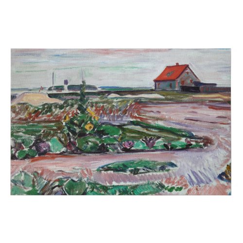 Edvard Munch _ Seashore Landscape near Lubeck Faux Canvas Print