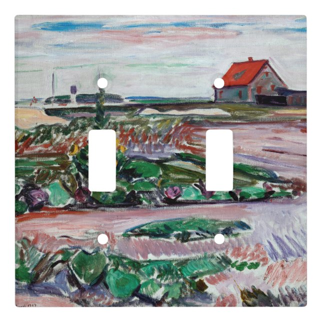 Edvard Munch - Seashore. Landscape near Lubeck Light Switch Cover (Front)