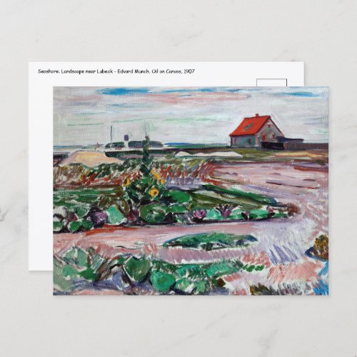 Edvard Munch _ Seashore Landscape near Lubeck Postcard