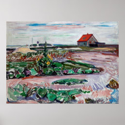 Edvard Munch - Seashore. Landscape near Lubeck Poster