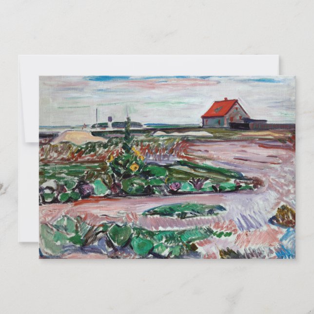 Edvard Munch - Seashore. Landscape near Lubeck Thank You Card (Front)