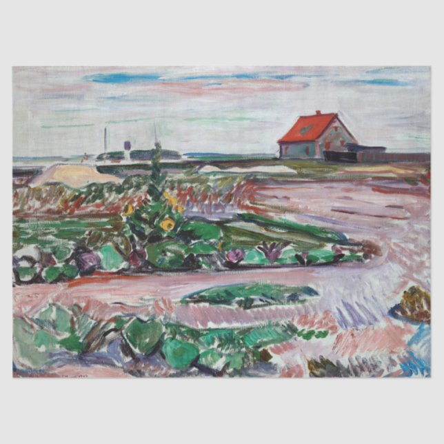 Edvard Munch - Seashore. Landscape near Lubeck Tissue Paper (Front)
