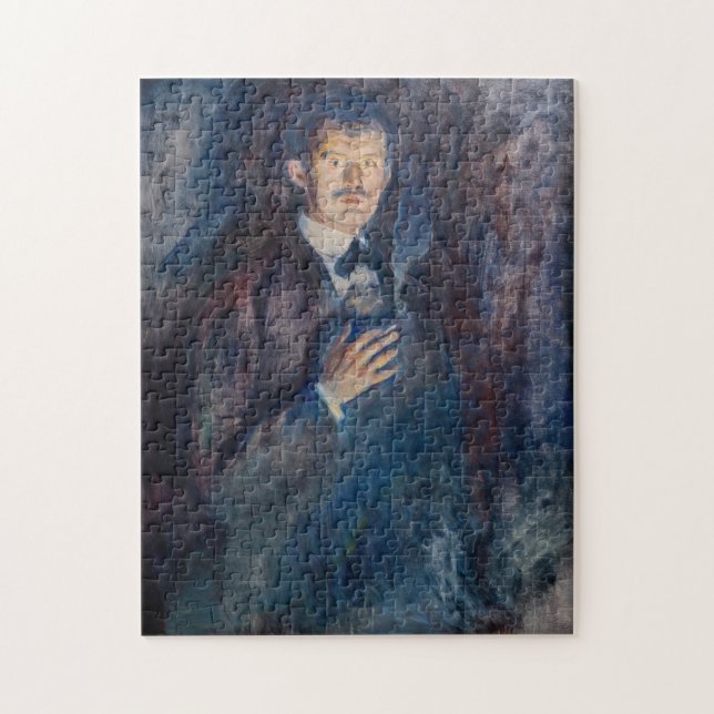 Edvard Munch - Self-Portrait with Cigaret Jigsaw Puzzle (Vertical)
