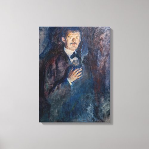 Edvard Munch _ Self_Portrait with Cigarette Canvas Print