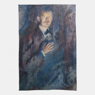 Edvard Munch - Self-Portrait with Cigarette Kitchen Towel