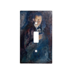 Edvard Munch - Self-Portrait with Cigarette Light Switch Cover
