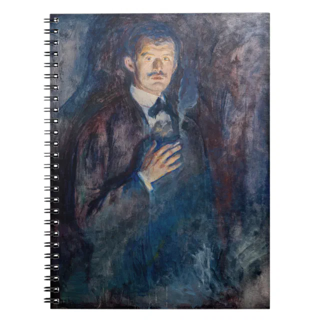 edvard munch cigarette Hand Numbered Limited Edition Print on Paper :"Self Portrait With 1895" 1958 Print Edvard Munch Self-Portrait