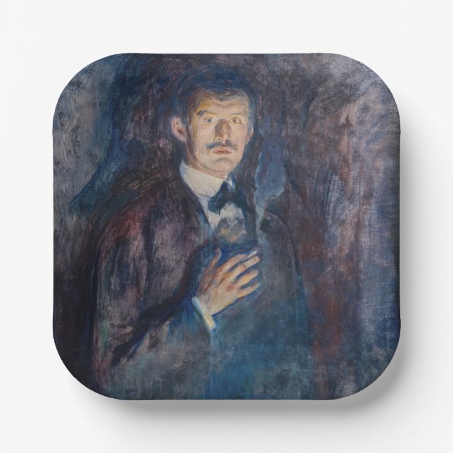 Edvard Munch - Self-Portrait with Cigarette Paper Plates (Front)