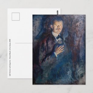 Edvard Munch - Self-Portrait with Cigarette Postcard