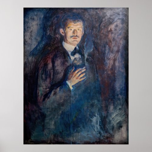 Edvard Munch _ Self_Portrait with Cigarette Poster