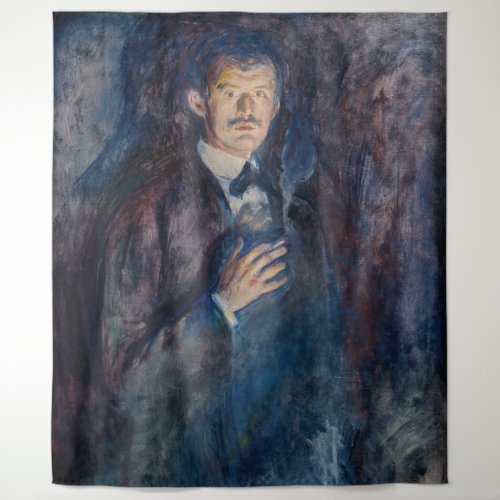Edvard Munch _ Self_Portrait with Cigarette Tapestry