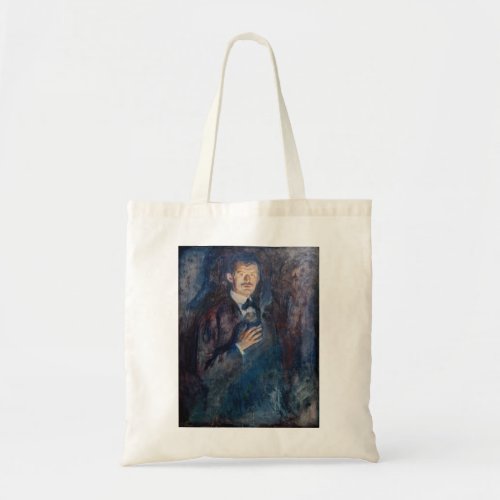 Edvard Munch _ Self_Portrait with Cigarette Tote Bag
