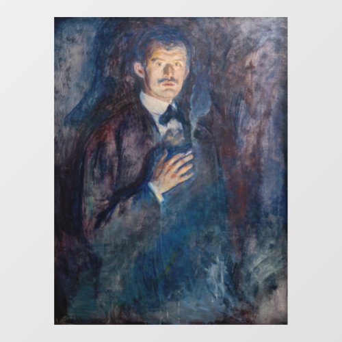 Edvard Munch _ Self_Portrait with Cigarette Window Cling