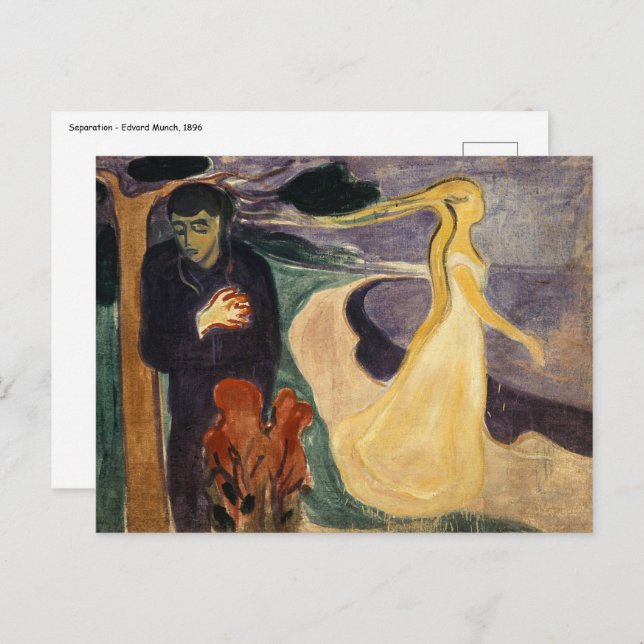 Edvard Munch - Separation Postcard (Front/Back)