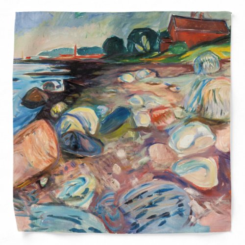 Edvard Munch _ Shore with Red House Bandana