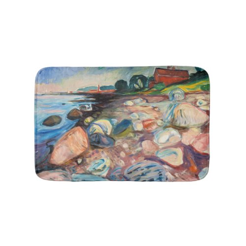 Edvard Munch _ Shore with Red House Bath Mat