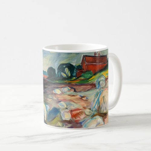 Edvard Munch _ Shore with Red House Coffee Mug
