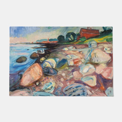 Edvard Munch _ Shore with Red House Doormat