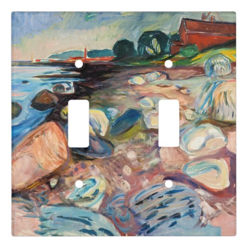 Edvard Munch _ Shore with Red House Light Switch Cover