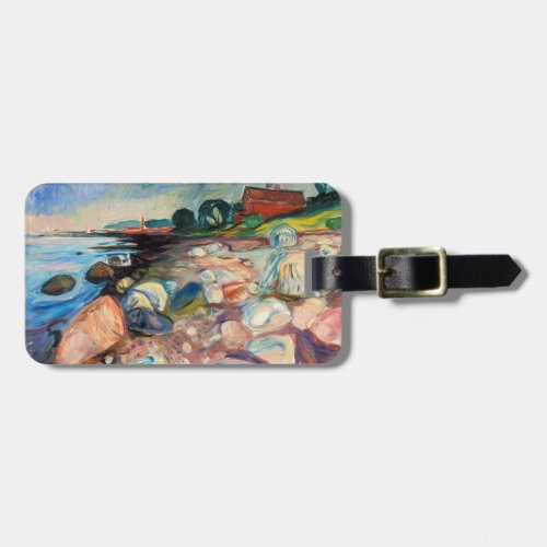 Edvard Munch _ Shore with Red House Luggage Tag