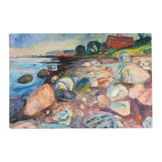 Edvard Munch - Shore with Red House Placemat (Front)