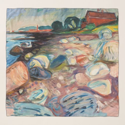 Edvard Munch _ Shore with Red House Scarf