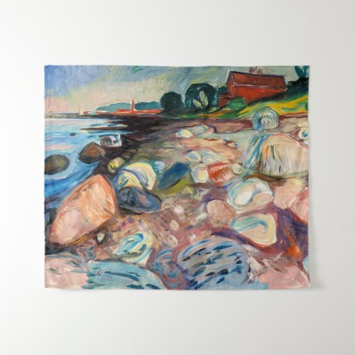 Edvard Munch _ Shore with Red House Tapestry
