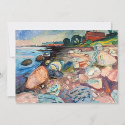 Edvard Munch _ Shore with Red House Thank You Card