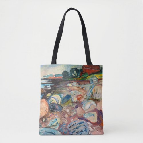 Edvard Munch _ Shore with Red House Tote Bag