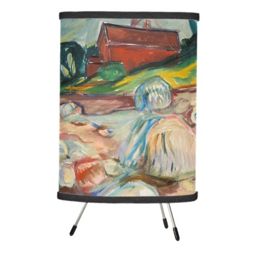 Edvard Munch _ Shore with Red House Tripod Lamp