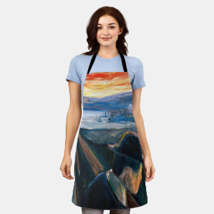 Edvard Munch - Sick Mood at Sunset, Despair 1892 Apron