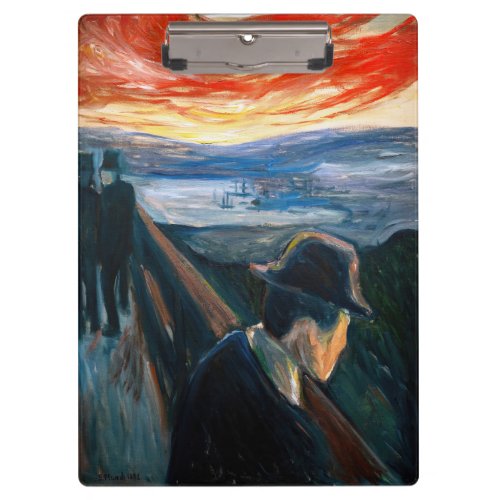 Edvard Munch _ Sick Mood at Sunset Despair 1892 Clipboard
