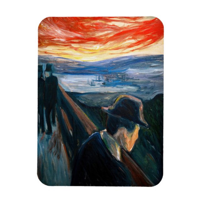 Edvard Munch - Sick Mood at Sunset, Despair 1892 Magnet (Vertical)