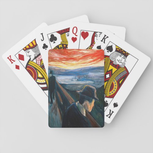 Edvard Munch _ Sick Mood at Sunset Despair 1892 Playing Cards