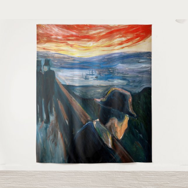 Edvard Munch - Sick Mood at Sunset, Despair 1892 Tapestry (Front)