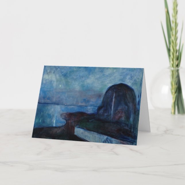 Edvard Munch - Starry Night 1893 Card (Front)