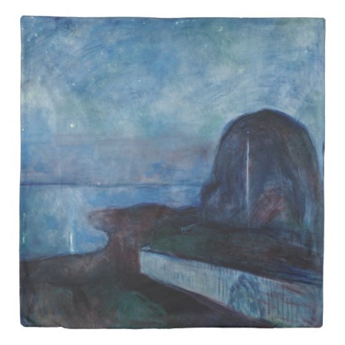 Edvard Munch _ Starry Night 1893 Duvet Cover