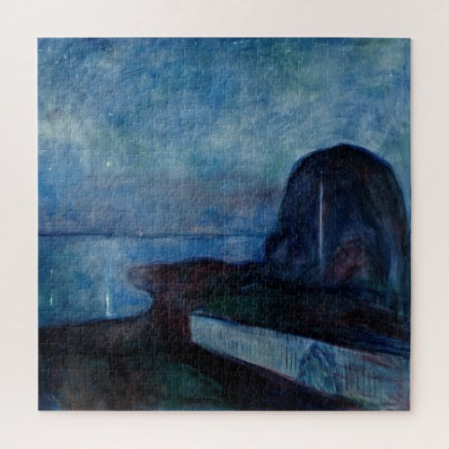 Edvard Munch _ Starry Night 1893 Jigsaw Puzzle