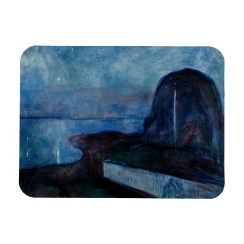 Edvard Munch _ Starry Night 1893 Magnet