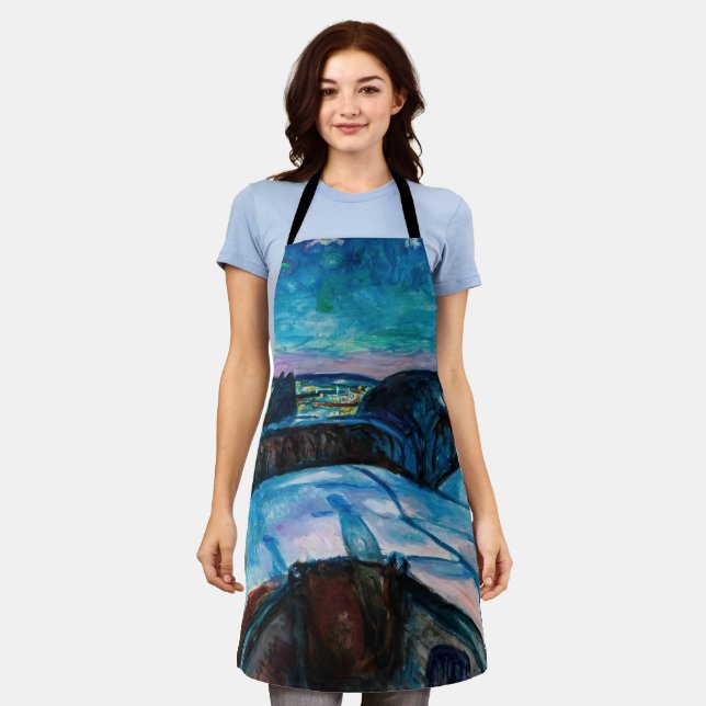 Edvard Munch - Starry Night 1922 Apron (Worn)