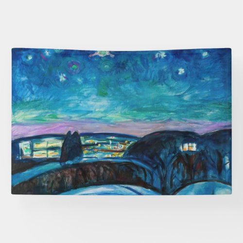 Edvard Munch _ Starry Night 1922 Banner