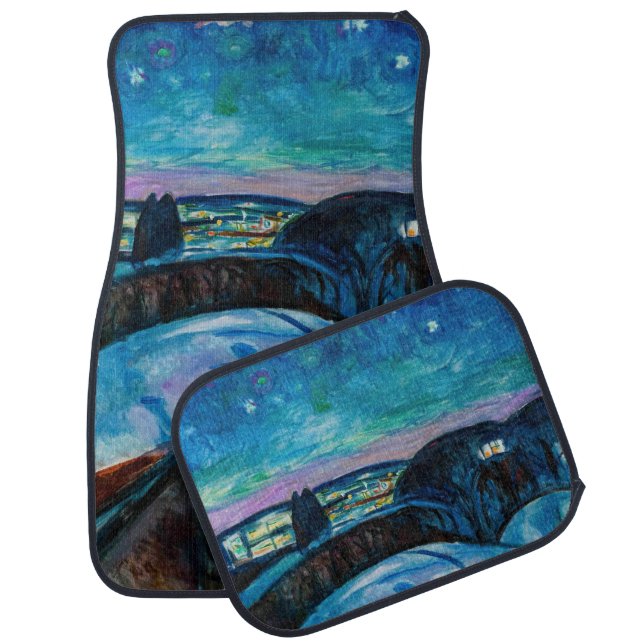 Edvard Munch - Starry Night 1922 Car Floor Mat (Set)