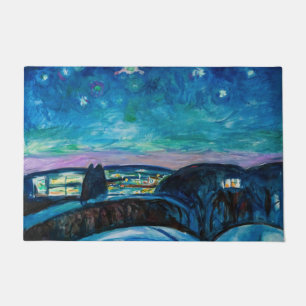 Edvard Munch - Starry Night 1922 Doormat